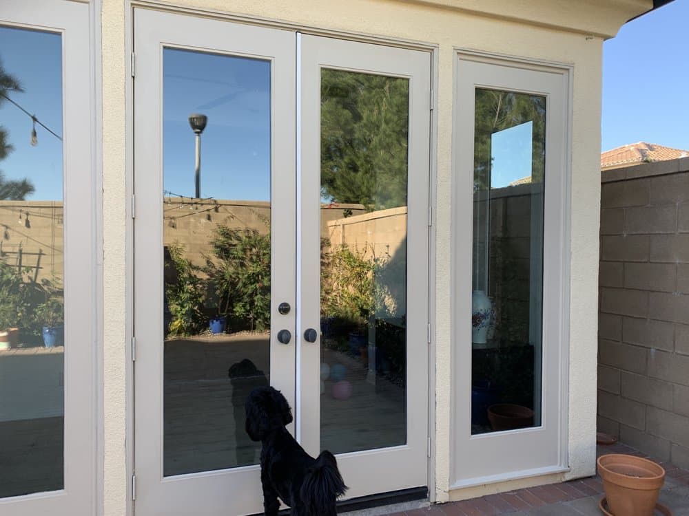 New French doors installed