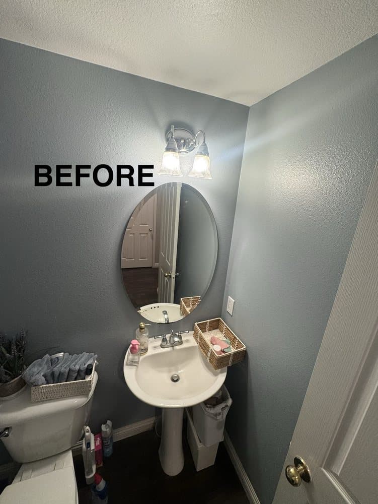 Powder room remodel, before